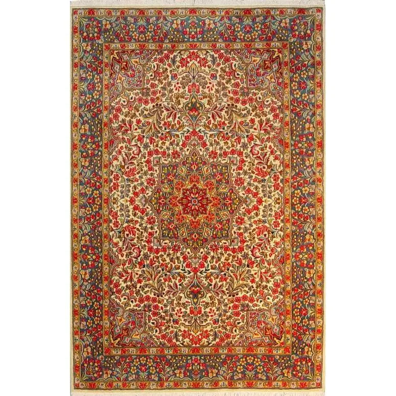 One Of The Kind Persian Kerman Rug 8'1" x 5'2"